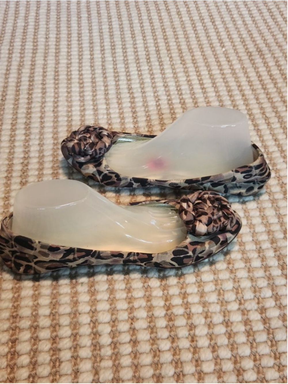 Women's Coach Mimsy Y2K Vintage Logo Casual Leopard Print Ballet Flats Size 6